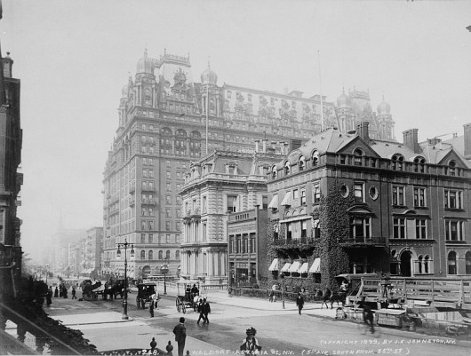 Waldorf Astoria, demolished in 1929 to make way for the Empire State Building.. Image © J.S. Johnston, 1899