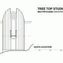 Tree Top Studio / Max Pritchard South Elevation