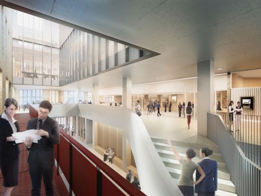Circulation. Image Courtesy of O'Donnell + Tuomey / Central European University