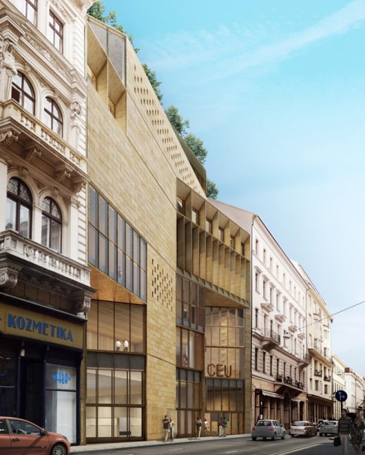 View from street. Image Courtesy of O'Donnell + Tuomey / Central European University