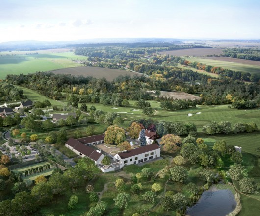 Proposal: John Pawson (Chateau Aerial View). Image Courtesy of Oaks Prague
