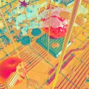 Third Place: “Screenland, By A Pixel” / Samantha Lee and Zhan Wang. Image © Blank Space