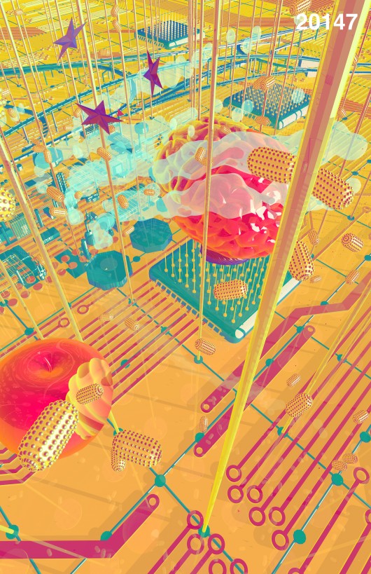 Third Place: “Screenland, By A Pixel” / Samantha Lee and Zhan Wang. Image © Blank Space