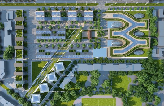 Site Plan. Image Courtesy of Vincent Callebaut Architecture