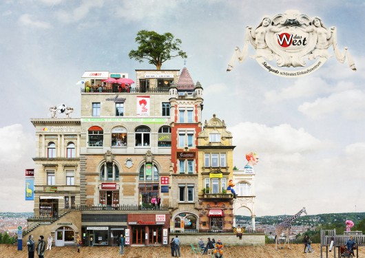 The West (a virtual shopping centre composed of buildings from Stuttgart). Image © Matthias Jung