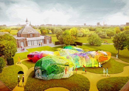 Serpentine Pavilion designed by SelgasCano 2015, day view. Image © Steven Kevin Howson / SelgasCano