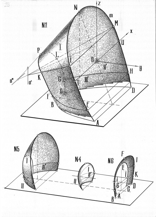 Geometric construction of the Halls of Farewell. Image © A. Podgorny