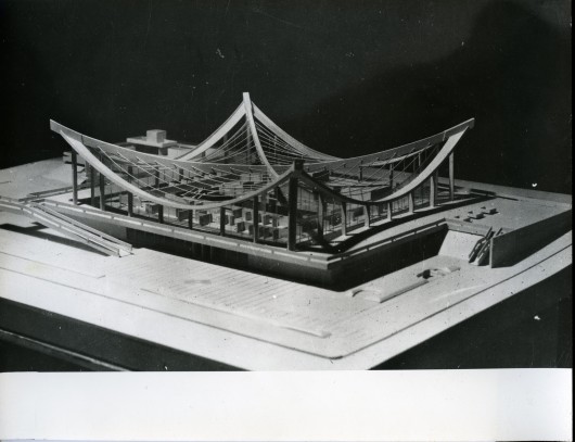 Furniture exhibition-store building,construction scheme 1970. Image © Chmutina charitable fund of architecture and development