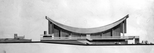 Furniture exhibition-store building, fasad 1970. Image © Chmutina charitable fund of architecture and development