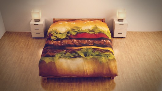 Hamburger Bedding. Image via Emotional Rainbow