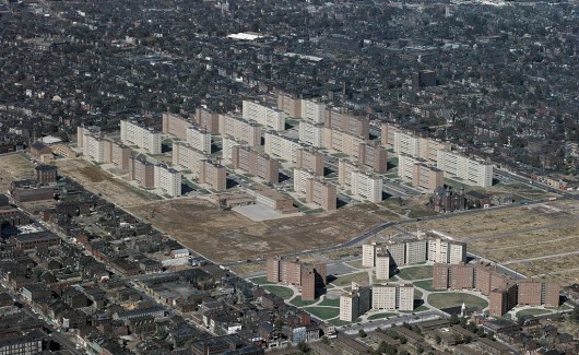 The Pruitt-Igoe Development in St. Louis.