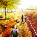 BRONZE: The undulating berm in East River Park will rise 15 feet to provide flood protection and connect coast and community. Image Courtesy of Holcim Foundation