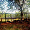 SILVER: The reading room: A series of formal and informal platforms for reading are organized in and around the library. Image Courtesy of Holcim Foundation