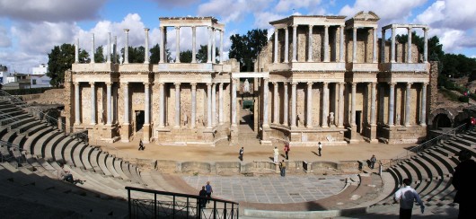 The Roman Theater, constructed at the end of the first century BCE. Image © Wikipedia user Xauxa