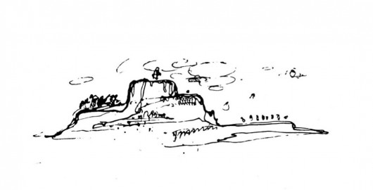 Aalto's topographical concept sketch