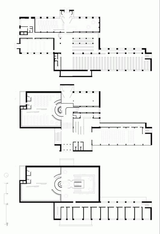 From top to bottom: Basement, Ground Floor, Second Floor.