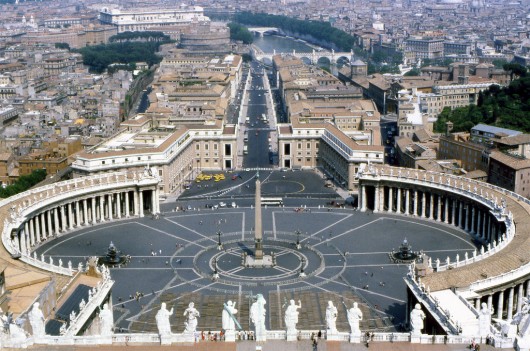 View from St Peter's Basilica, Vatican City.