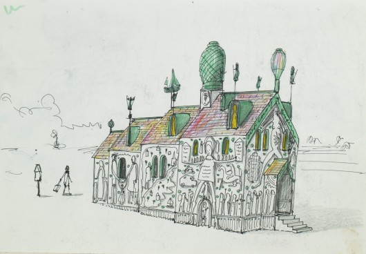 Grayson Perry's preliminary sketch for A House For Essex (2012). Image © Grayson Perry (courtesy Victoria Miro, London)