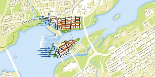 Wind diagram for Perkins+Will's Chaudière Island project in Ottawa. Image Courtesy of Perkins+Will