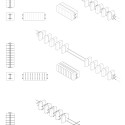 Construction diagram for the University of Wisconsin Milwaukee's faBRICK Pavilion. Image Courtesy of Robert Guertin