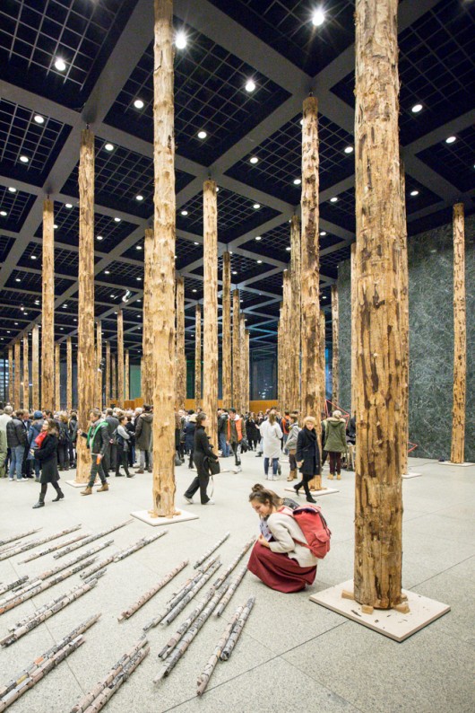 David Chipperfield - Sticks and Stones, an Intervention at the Neue Nationalgalerie. Image © Laurian Ghinitoiu